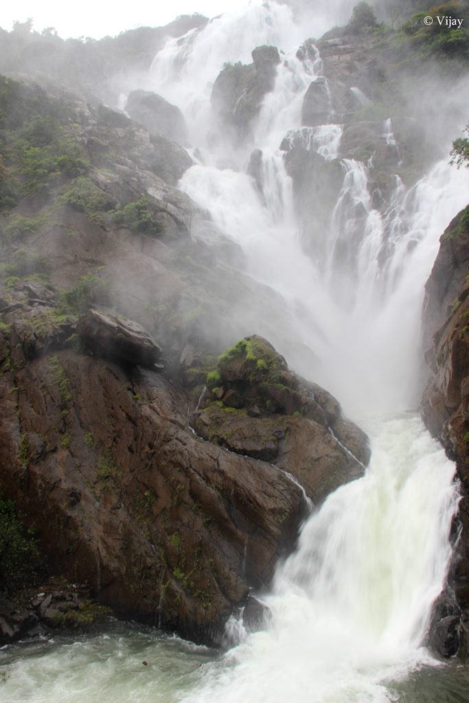 A view of the mighty Dudhsagar falls