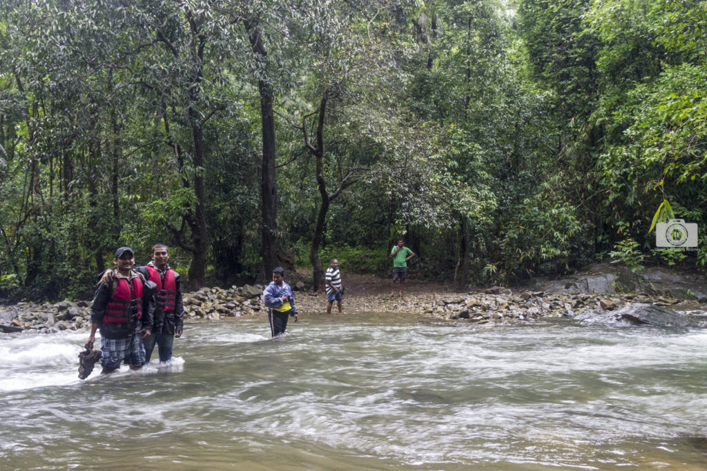 River crossing by foot